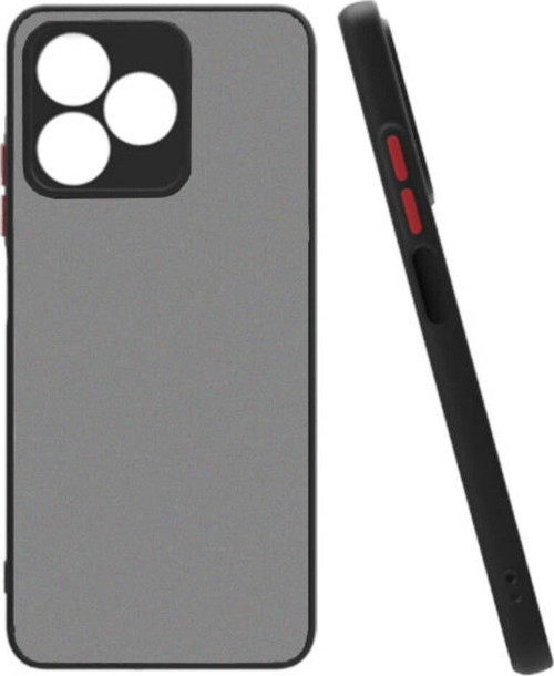 Realme C53 Kenarları Renkli Arkası Buğulu Şık Hux Silikon Kılıf