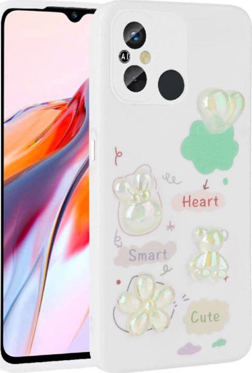 Redmi 12C Kılıf Kabartma Figürlü Parlak Toys Silikon Kapak
