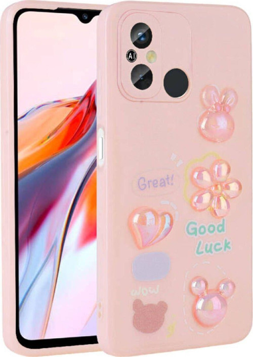 Redmi 12C Kılıf Kabartma Figürlü Parlak Toys Silikon Kapak