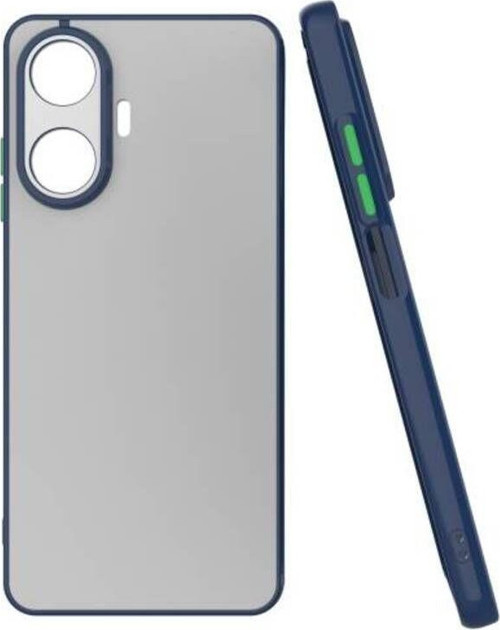 Realme C55 Kenarları Renkli Arkası Buğulu Şık Hux Silikon Kılıf