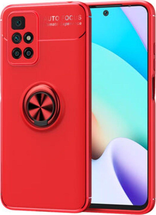 Redmi 10 Ultra Koruma Sağlayan Stant Özellikli Yüzüklü Ravel Silikon Kılıf