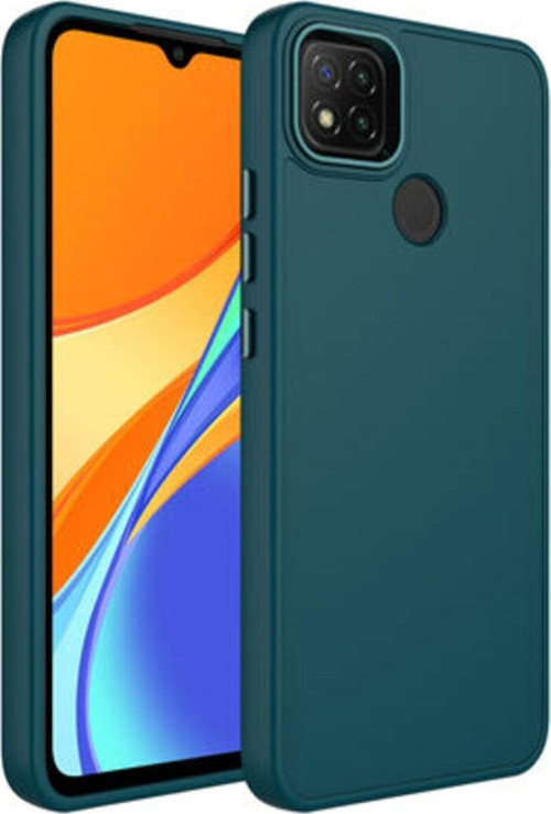 Redmi 9C Kılıf Metal Çerçeve Ve Buton Tasarımlı Silikon Luna Kapak