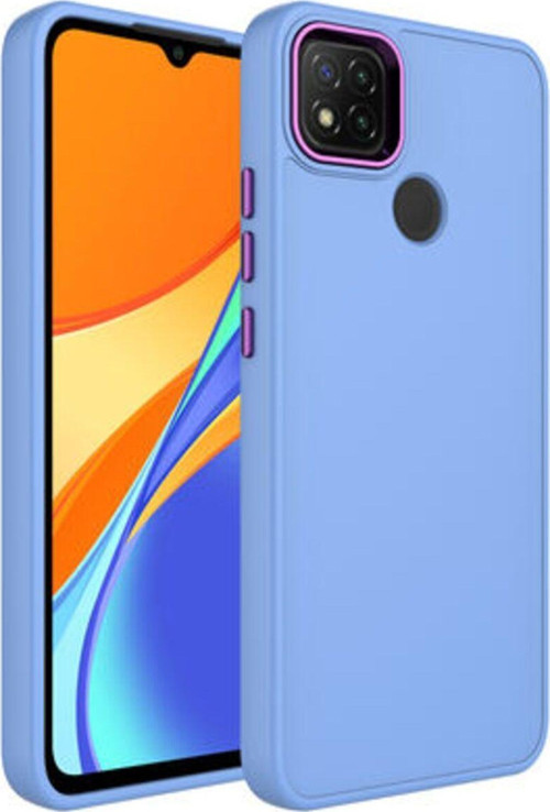 Redmi 9C Kılıf Metal Çerçeve Ve Buton Tasarımlı Silikon Luna Kapak
