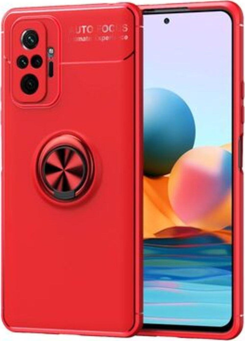 Redmi Note 10 Pro Ultra Koruma Sağlayan Stant Özellikli Yüzüklü Ravel Silikon Kılıf