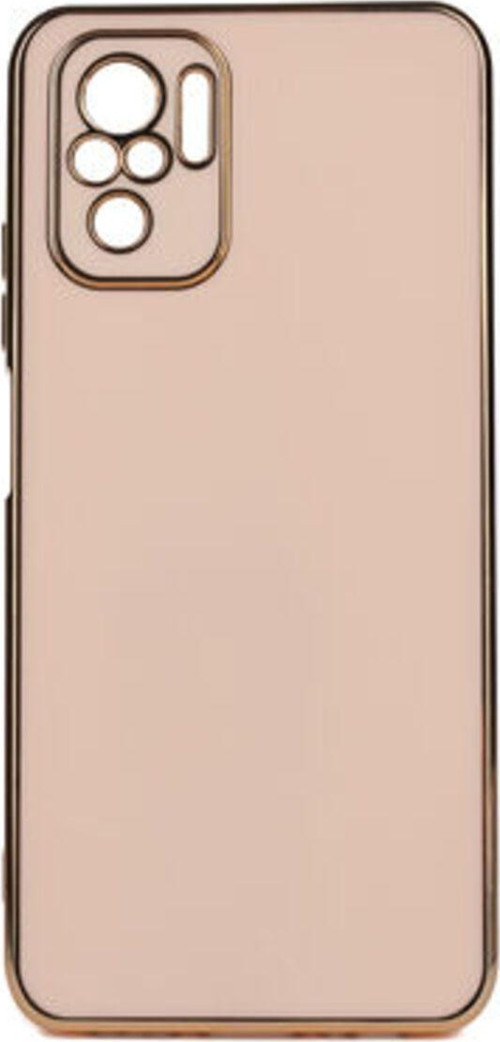 Redmi Note 10S Parlak Yapılı Ve Kenarları Altın Görünümlü Şık Bark Premium Silikon Kılıf