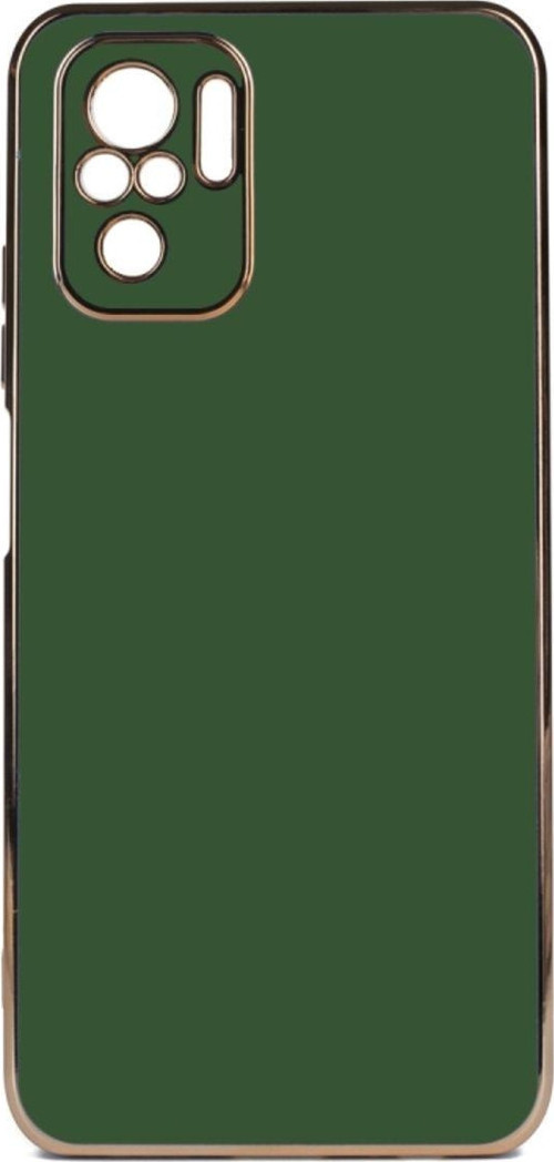 Redmi Note 10S Parlak Yapılı Ve Kenarları Altın Görünümlü Şık Bark Premium Silikon Kılıf