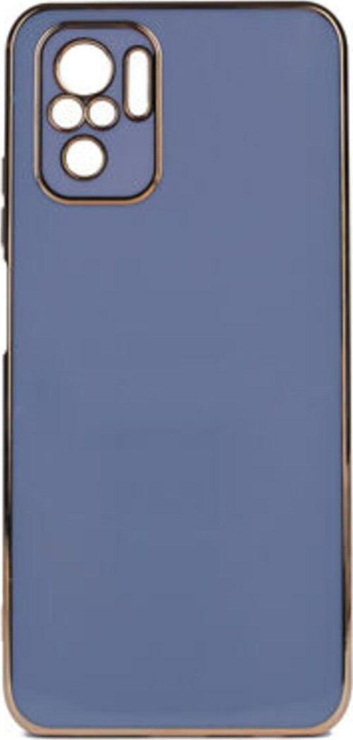 Redmi Note 10S Parlak Yapılı Ve Kenarları Altın Görünümlü Şık Bark Premium Silikon Kılıf