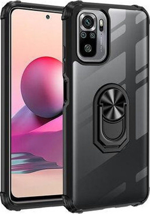 Redmi Note 10 Yüzüklü Ve Kenarları Renkli Köşe Korumalı Mola Premium Pc Silikon Kılıf