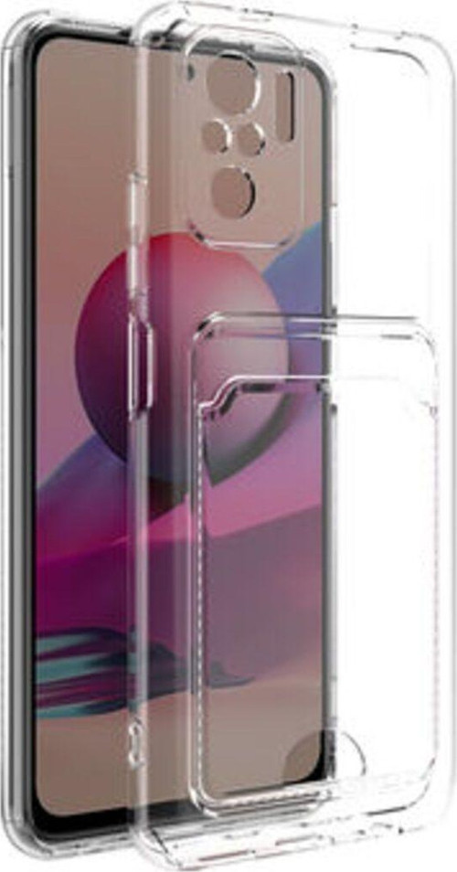 Redmi Note 10 Kılıf Kartlıklı Şeffaf Setra Clear Esnek Silikon Kapak