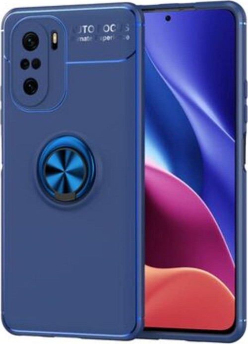 Redmi K40 Ultra Koruma Sağlayan Stant Özellikli Yüzüklü Ravel Silikon Kılıf