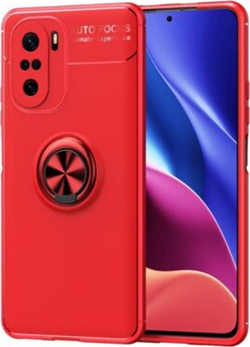 Redmi K40 Ultra Koruma Sağlayan Stant Özellikli Yüzüklü Ravel Silikon Kılıf
