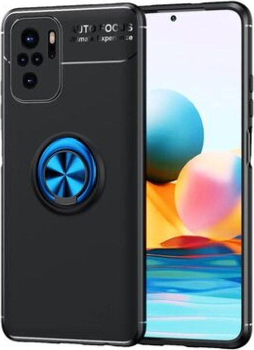 Redmi Note 10S Ultra Koruma Sağlayan Stant Özellikli Yüzüklü Ravel Silikon Kılıf