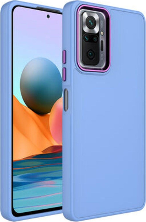 Redmi Note 10 Pro Kılıf Metal Çerçeve Ve Buton Tasarımlı Silikon Luna Kapak