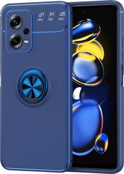 Redmi Note 12 5G Ultra Koruma Sağlayan Stant Özellikli Yüzüklü Ravel Silikon Kılıf