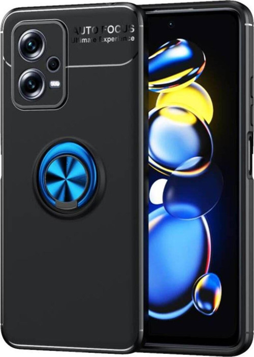Redmi Note 12 5G Ultra Koruma Sağlayan Stant Özellikli Yüzüklü Ravel Silikon Kılıf