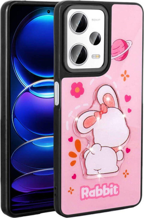 Redmi Note 12 Pro 5G Parlak Kabartmalı Ve Sevimli Figürlü Şık Amas Silikon Kılıf