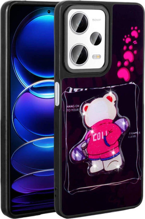 Redmi Note 12 Pro 5G Parlak Kabartmalı Ve Sevimli Figürlü Şık Amas Silikon Kılıf