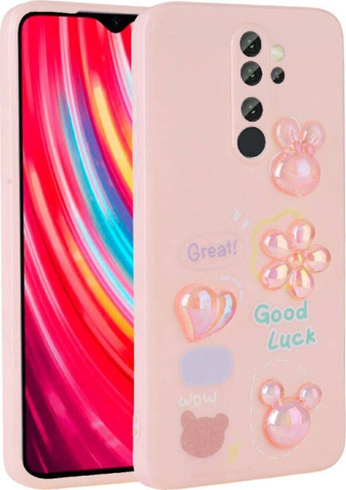 Redmi Note 8 Pro Kılıf Kabartma Figürlü Parlak Toys Silikon Kapak