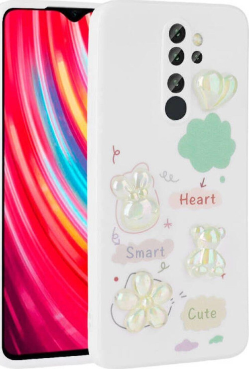 Redmi Note 8 Pro Kılıf Kabartma Figürlü Parlak Toys Silikon Kapak