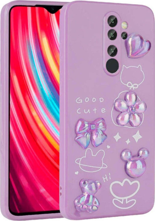 Redmi Note 8 Pro Kılıf Kabartma Figürlü Parlak Toys Silikon Kapak