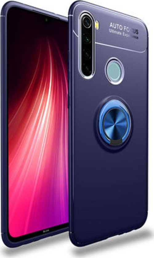 Redmi Note 8 Ultra Koruma Sağlayan Stant Özellikli Yüzüklü Ravel Silikon Kılıf
