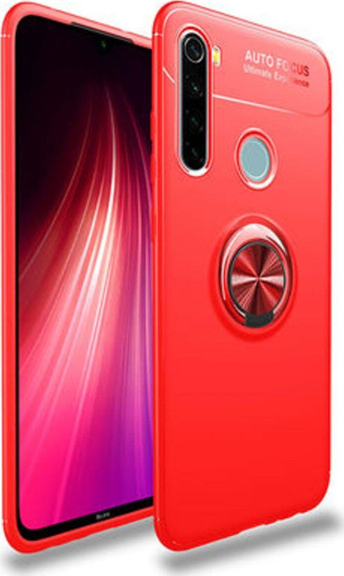 Redmi Note 8 Ultra Koruma Sağlayan Stant Özellikli Yüzüklü Ravel Silikon Kılıf