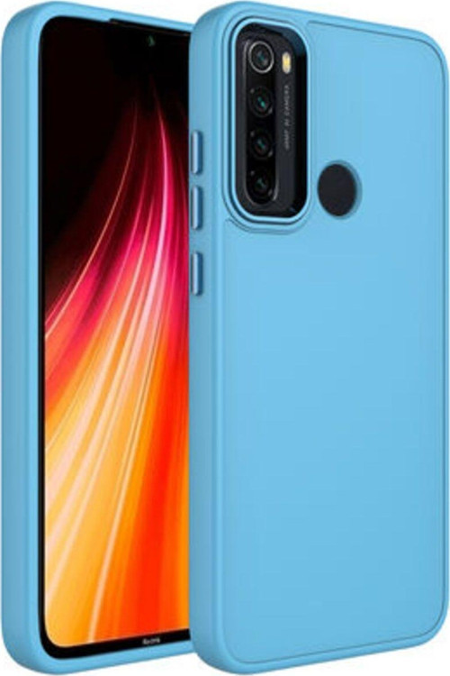 Redmi Note 8 Kılıf Metal Çerçeve Ve Buton Tasarımlı Silikon Luna Kapak