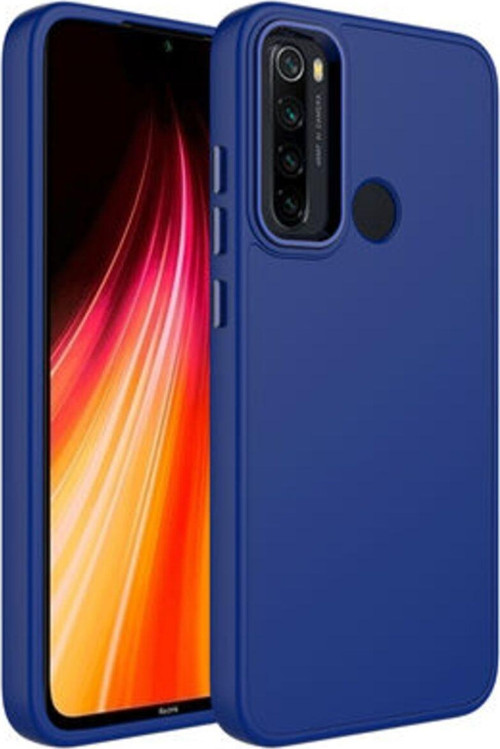 Redmi Note 8 Kılıf Metal Çerçeve Ve Buton Tasarımlı Silikon Luna Kapak