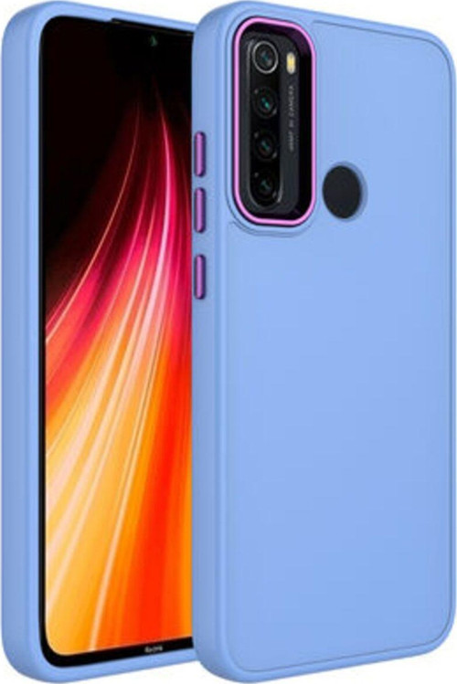 Redmi Note 8 Kılıf Metal Çerçeve Ve Buton Tasarımlı Silikon Luna Kapak