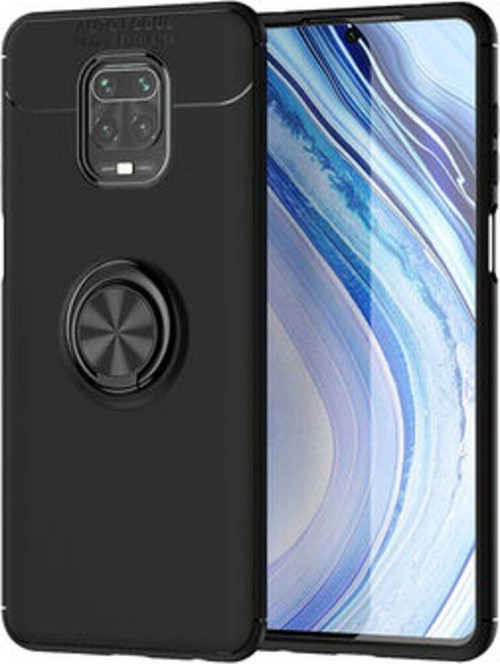 Redmi Note 9 Pro Ultra Koruma Sağlayan Stant Özellikli Yüzüklü Ravel Silikon Kılıf