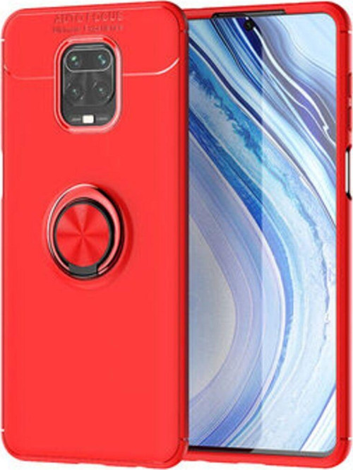 Redmi Note 9 Pro Ultra Koruma Sağlayan Stant Özellikli Yüzüklü Ravel Silikon Kılıf