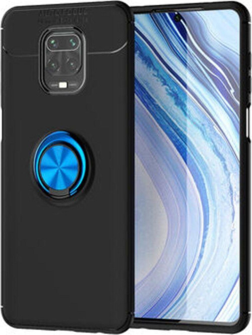 Redmi Note 9 Pro Ultra Koruma Sağlayan Stant Özellikli Yüzüklü Ravel Silikon Kılıf