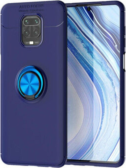 Redmi Note 9 Pro Ultra Koruma Sağlayan Stant Özellikli Yüzüklü Ravel Silikon Kılıf