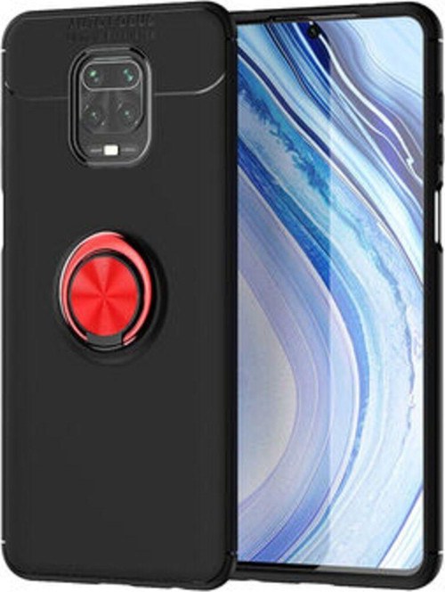 Redmi Note 9 Pro Ultra Koruma Sağlayan Stant Özellikli Yüzüklü Ravel Silikon Kılıf