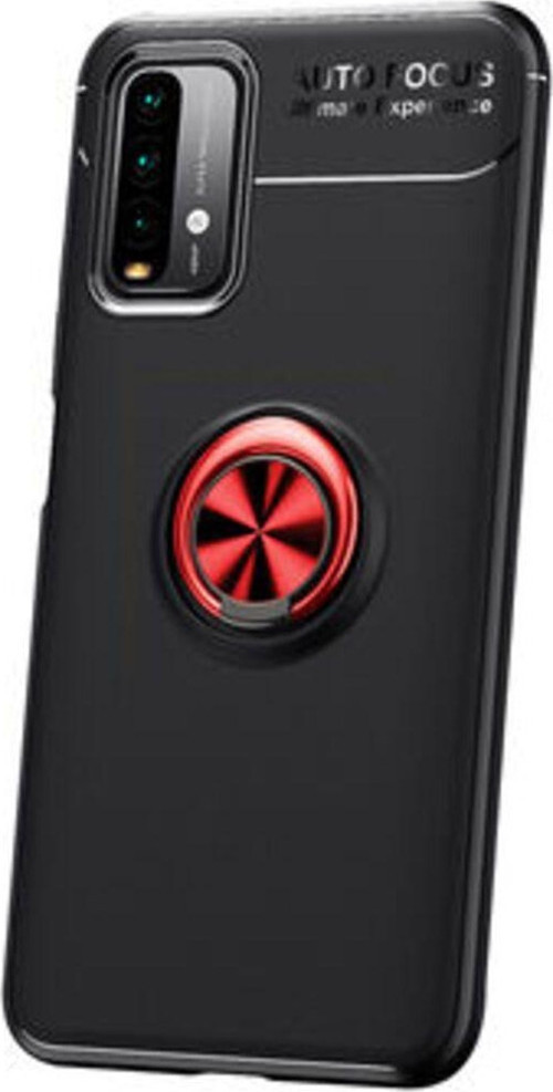 Redmi Note 9 4G Ultra Koruma Sağlayan Stant Özellikli Yüzüklü Ravel Silikon Kılıf