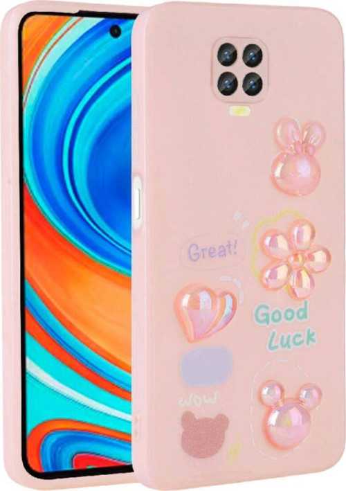 Redmi Note 9S Kılıf Kabartma Figürlü Parlak Toys Silikon Kapak