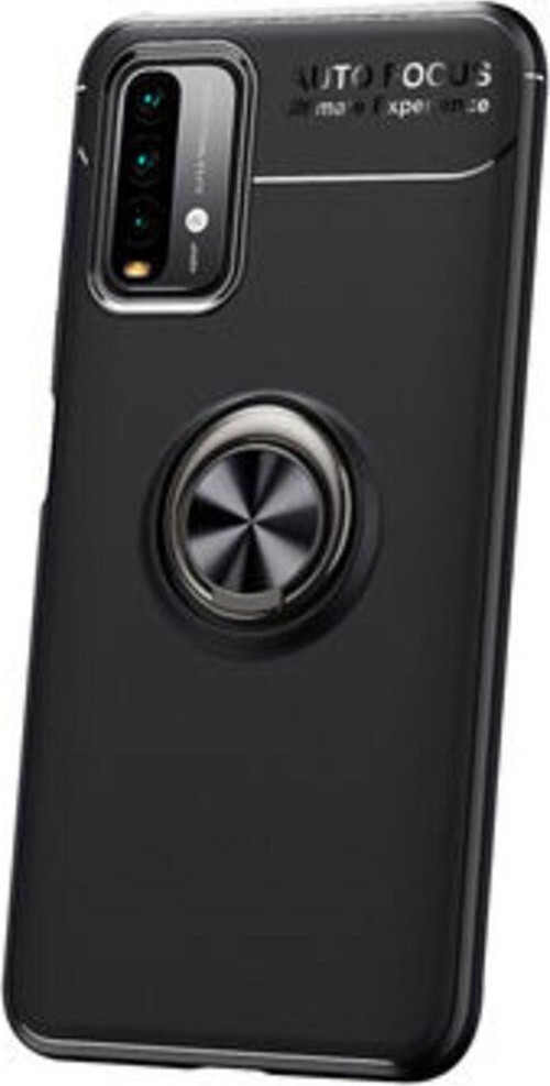Redmi Note 9 4G Ultra Koruma Sağlayan Stant Özellikli Yüzüklü Ravel Silikon Kılıf