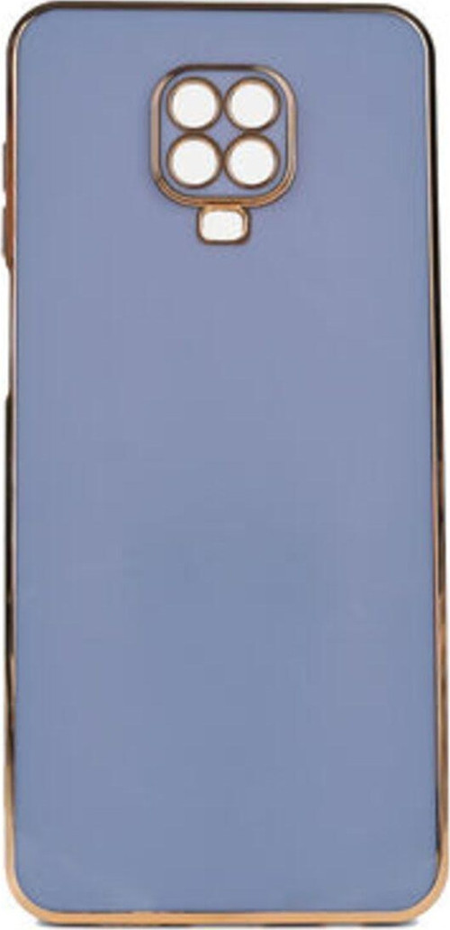 Redmi Note 9S Parlak Yapılı Ve Kenarları Altın Görünümlü Şık Bark Premium Silikon Kılıf
