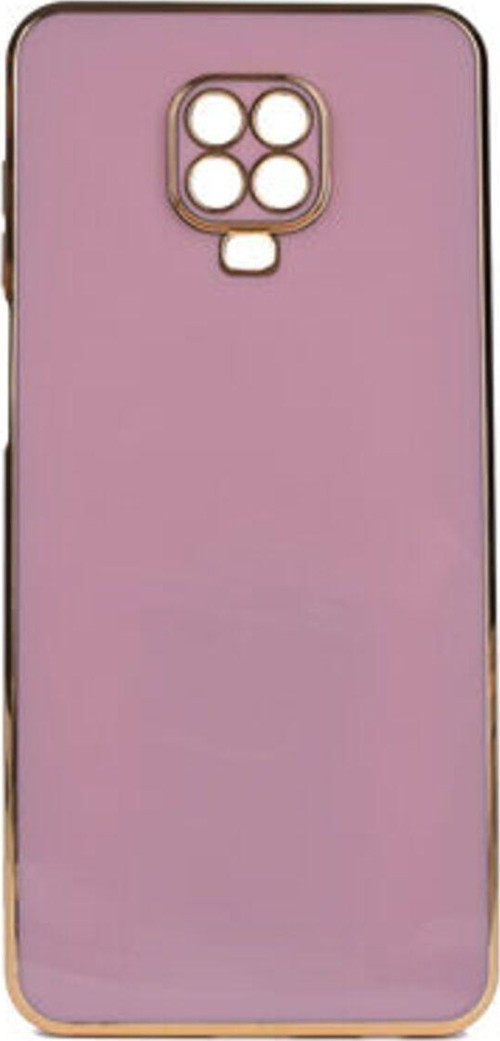 Redmi Note 9S Parlak Yapılı Ve Kenarları Altın Görünümlü Şık Bark Premium Silikon Kılıf