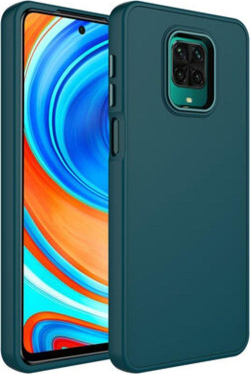 Redmi Note 9 Pro Kılıf Metal Çerçeve Ve Buton Tasarımlı Silikon Luna Kapak