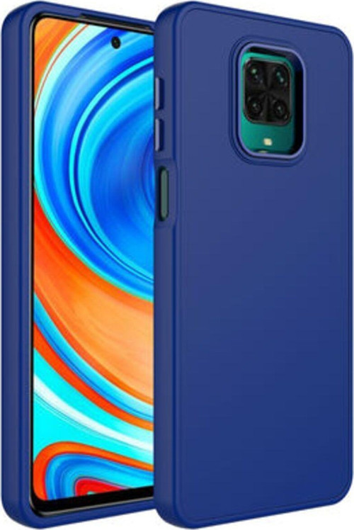 Redmi Note 9 Pro Kılıf Metal Çerçeve Ve Buton Tasarımlı Silikon Luna Kapak