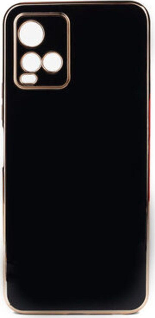 Vivo Y33S Parlak Yapılı Ve Kenarları Altın Görünümlü Şık Bark Premium Silikon Kılıf