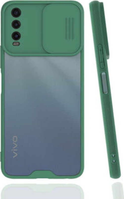 Vivo Y20S Kamera Koruma Sürgülü Şık Pena Silikon Kılıf