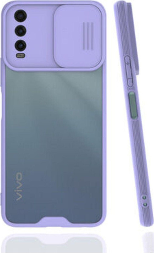 Vivo Y20S Kamera Koruma Sürgülü Şık Pena Silikon Kılıf