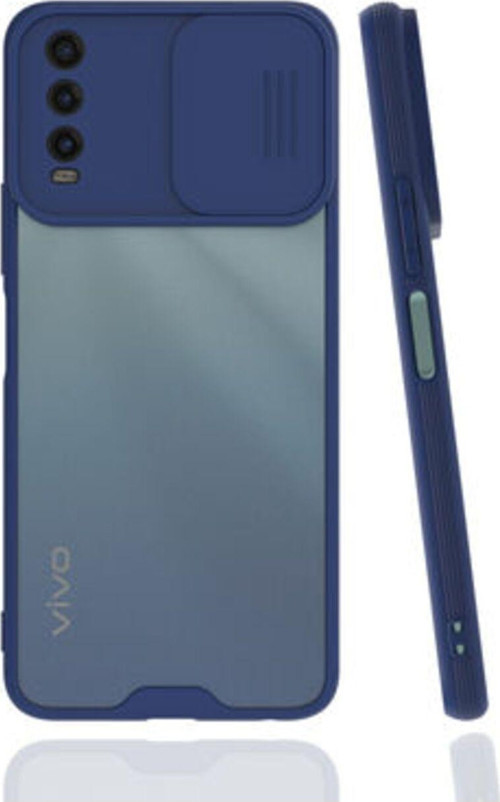 Vivo Y20S Kamera Koruma Sürgülü Şık Pena Silikon Kılıf