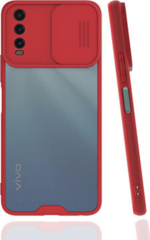 Vivo Y20S Kamera Koruma Sürgülü Şık Pena Silikon Kılıf