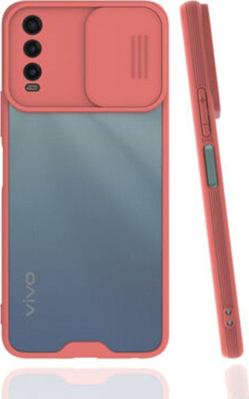 Vivo Y20S Kamera Koruma Sürgülü Şık Pena Silikon Kılıf