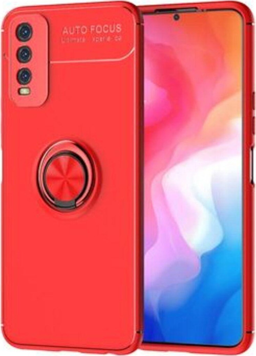 Vivo Y20S Ultra Koruma Sağlayan Stant Özellikli Yüzüklü Ravel Silikon Kılıf