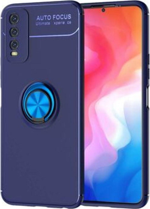 Vivo Y20S Ultra Koruma Sağlayan Stant Özellikli Yüzüklü Ravel Silikon Kılıf