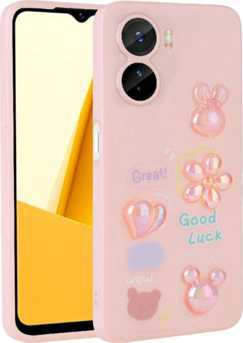 Vivo Y16 Kılıf Kabartma Figürlü Parlak Toys Silikon Kapak